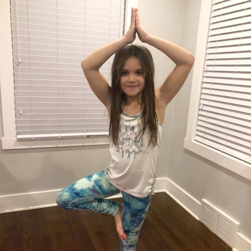 Little Girl Doing Yoga